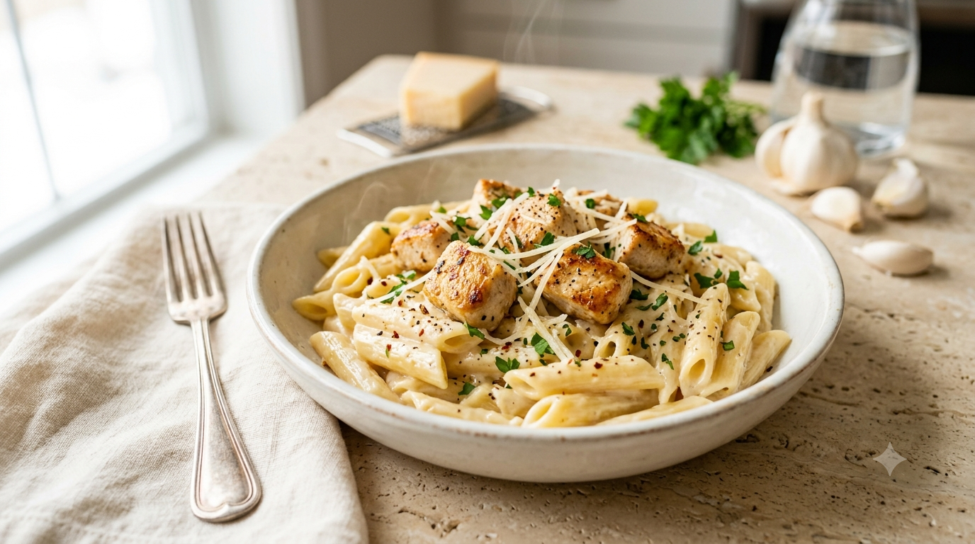 Creamy Garlic Parmesan Chicken Pasta